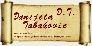Danijela Tabaković vizit kartica